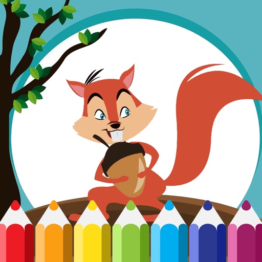 Squirrel Coloring Book For Kids And Preschool iOS App