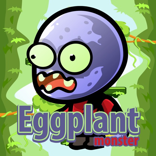 Eggplant Monster Fun and Easy Icon