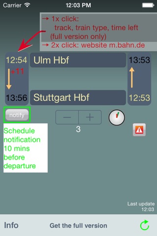 BahnPendel Lite screenshot 2