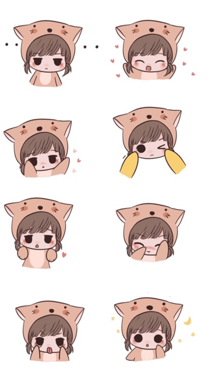 Little Foxy Girl Stickers screenshot-4