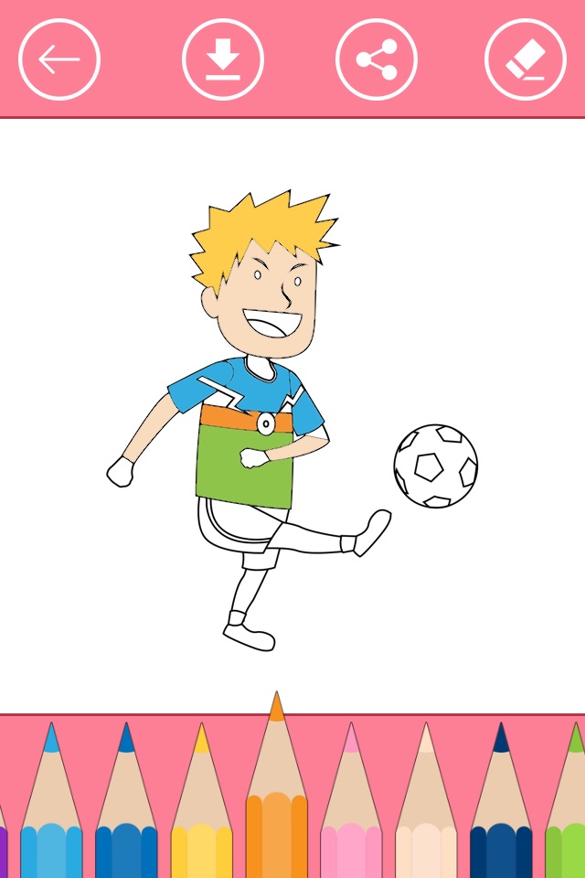 Soccer Coloring Book for Children: Learn to color screenshot 2