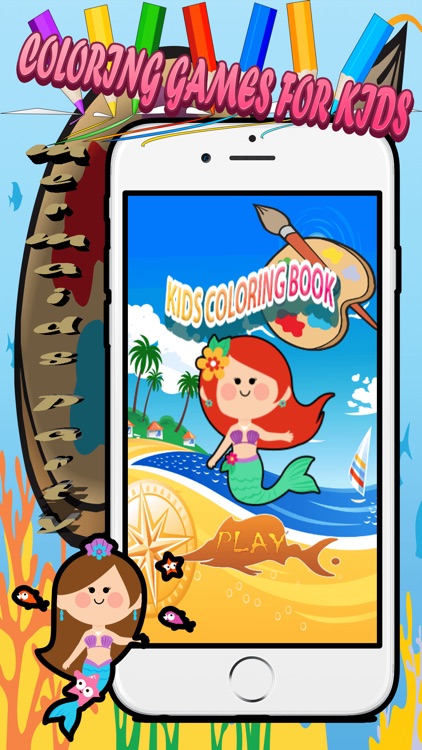 mermaid party : drawing games for kids screenshot-4