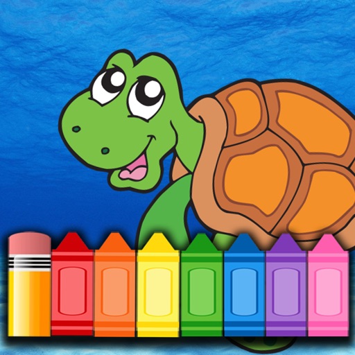Children Funny Fish Coloring Book - Games for kids iOS App