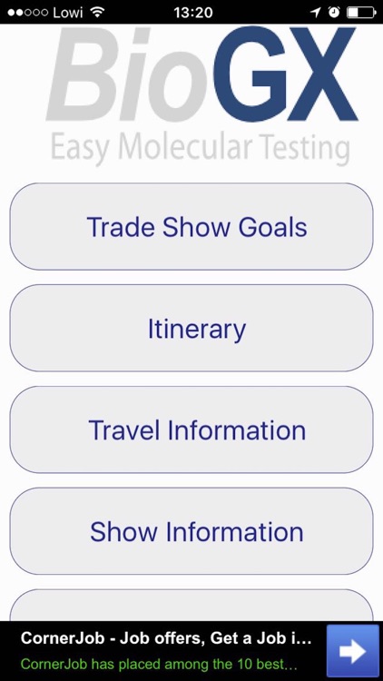 BioGX Trade Show App