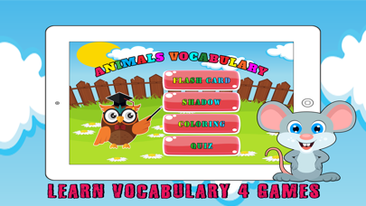 How to cancel & delete Animals Vocabulary Learning For Kids - 4 Fun Games from iphone & ipad 1