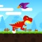 See how far you can make t-rex the friendly dinosaur run, but it's not easy because there are dangerous prehistoric birds and plants in his way