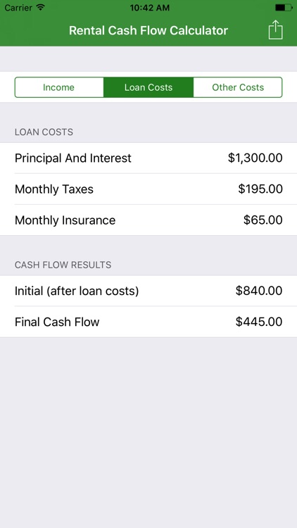 Rental Cash Flow Calculator