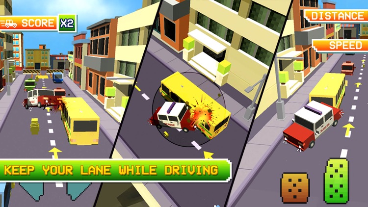 Blocky Road Racing Sim HD : Extreme Driving screenshot-4