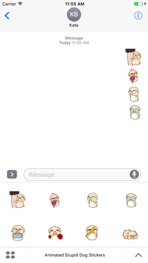 Animated Stupid Dog Stickers For iMessage(圖2)-速報App