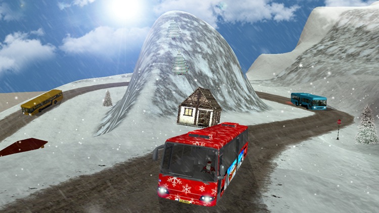 Christmas Party Bus Simulator 3D: Tourist ski 2016 screenshot-4