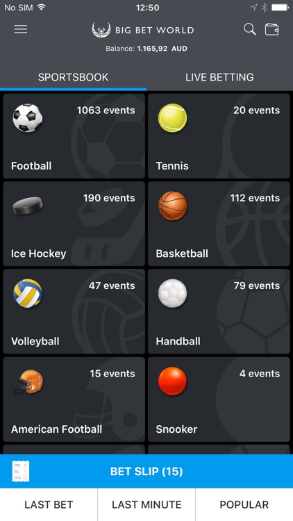 World sporting bet app