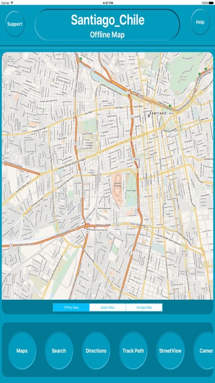 Santiago Chile Offline City Maps with Navigation