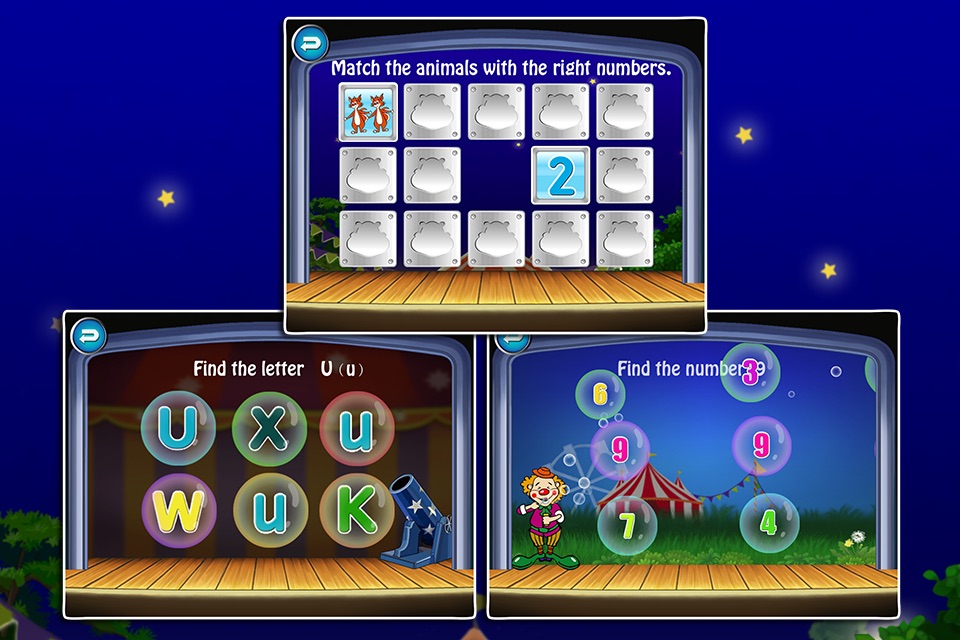 ABC Circus- Alphabet&Number Learning Games kids screenshot 4