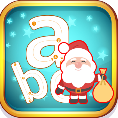 Santa Claus abc Small Alphabets Tracing Learning
