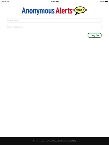 Anonymous Alerts Reporting App screenshot 2