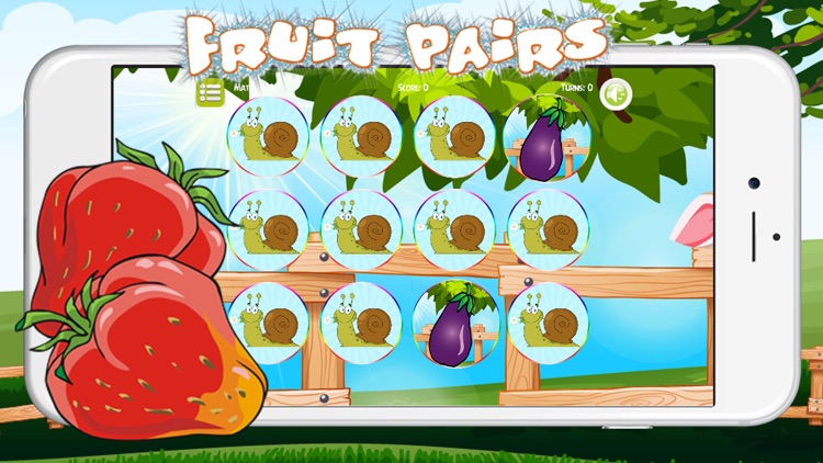 Fruit And Vegetable Matching - Pairs Game for Kids