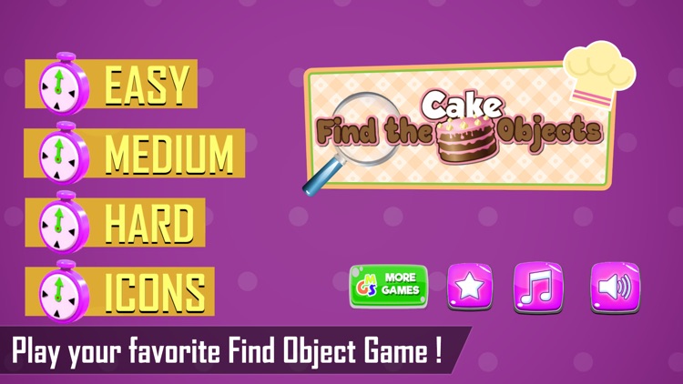 Find The Cake Objects