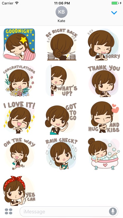 Gwen The Elegant Girl In Office Stickers