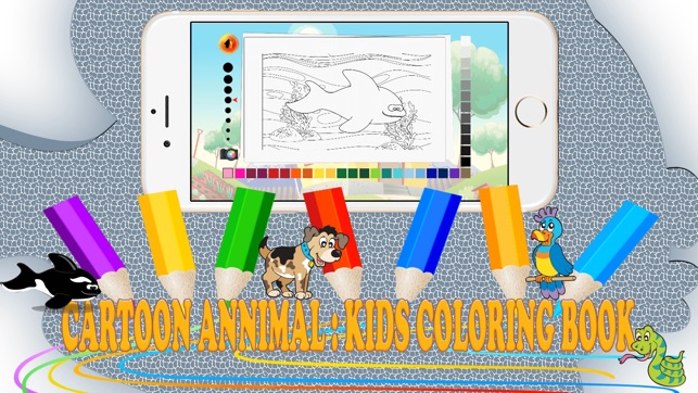 Cartoon Annimal : coloring games for kids(圖4)-速報App