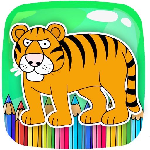 My Tiger Animal Coloring Pages Games Education iOS App