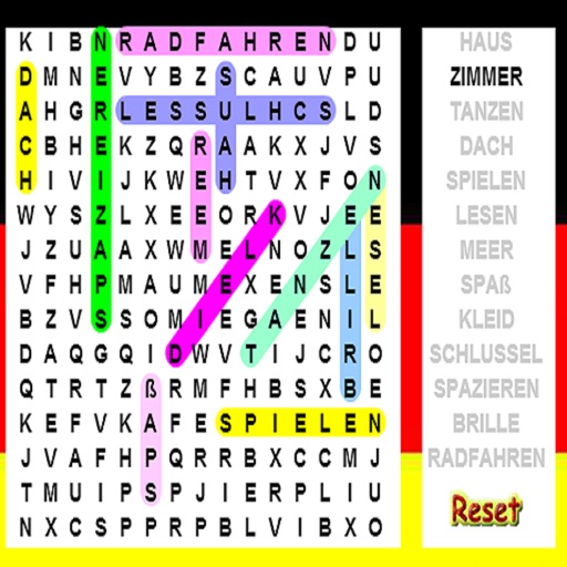 German Word Search - Language - 15 Levels