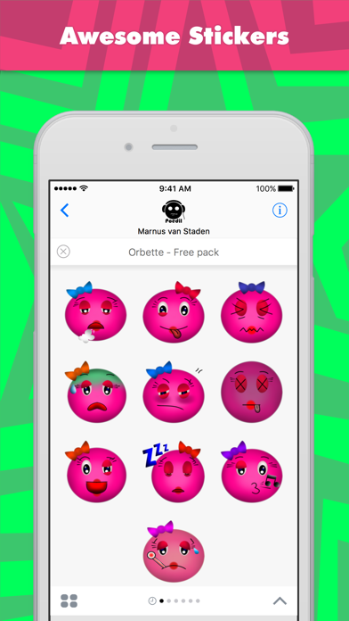 PoedilによるOrbette - Free packステッカーのスクリーンショット1 PoedilによるOrbette - Free packステッカーのスクリーンショット1