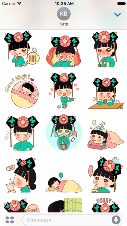 HuaYu, the chinese princess for iMessage Sticker