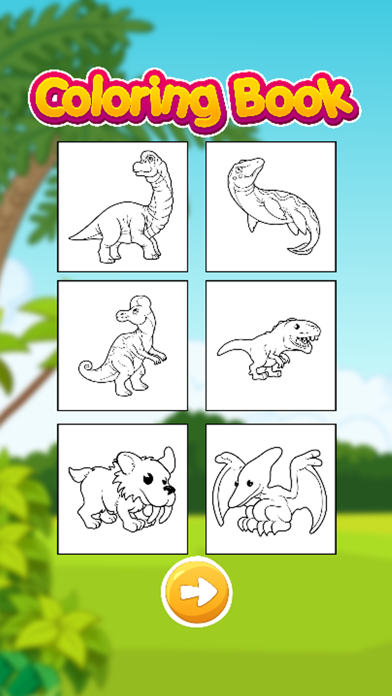 Dino Park Coloring Jurassic Dinosaur World Screenshot on iOS