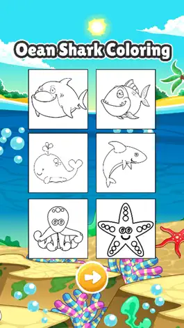 Game screenshot Shark in ocean coloring book games for kids apk