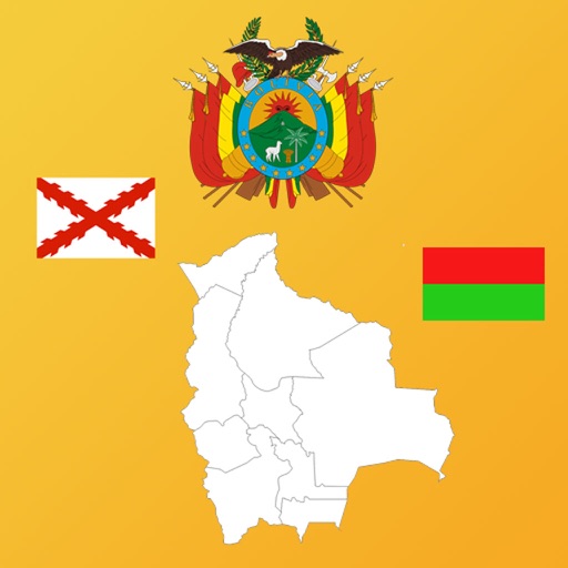 Bolivia State Maps and Flags Icon