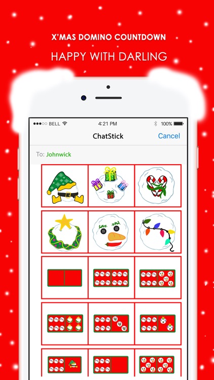 X’mas Domino Countdown Stickers for iMessage