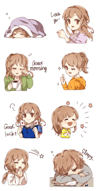 Cute Girl Stickers Pack screenshot-3