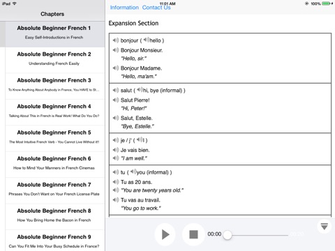 Beginner French for iPad screenshot 3