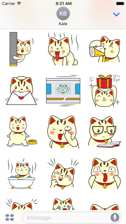 Kira the neko cat for iMessage Sticker