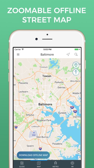 Baltimore Travel Guide with Offline Street Map screenshot 3