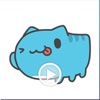 Flat Blue Cat Animated