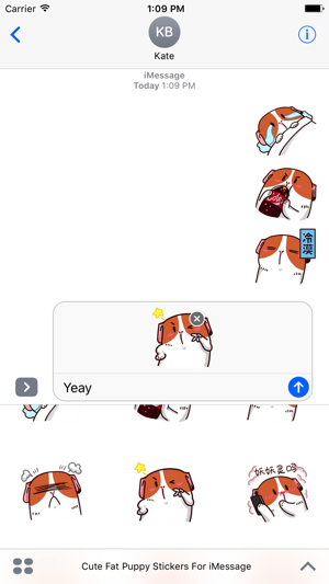 Cute Fat Puppy Stickers For iMessage(圖3)-速報App