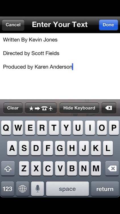 Scrolling Credits - Use with iMovie to Scroll Text