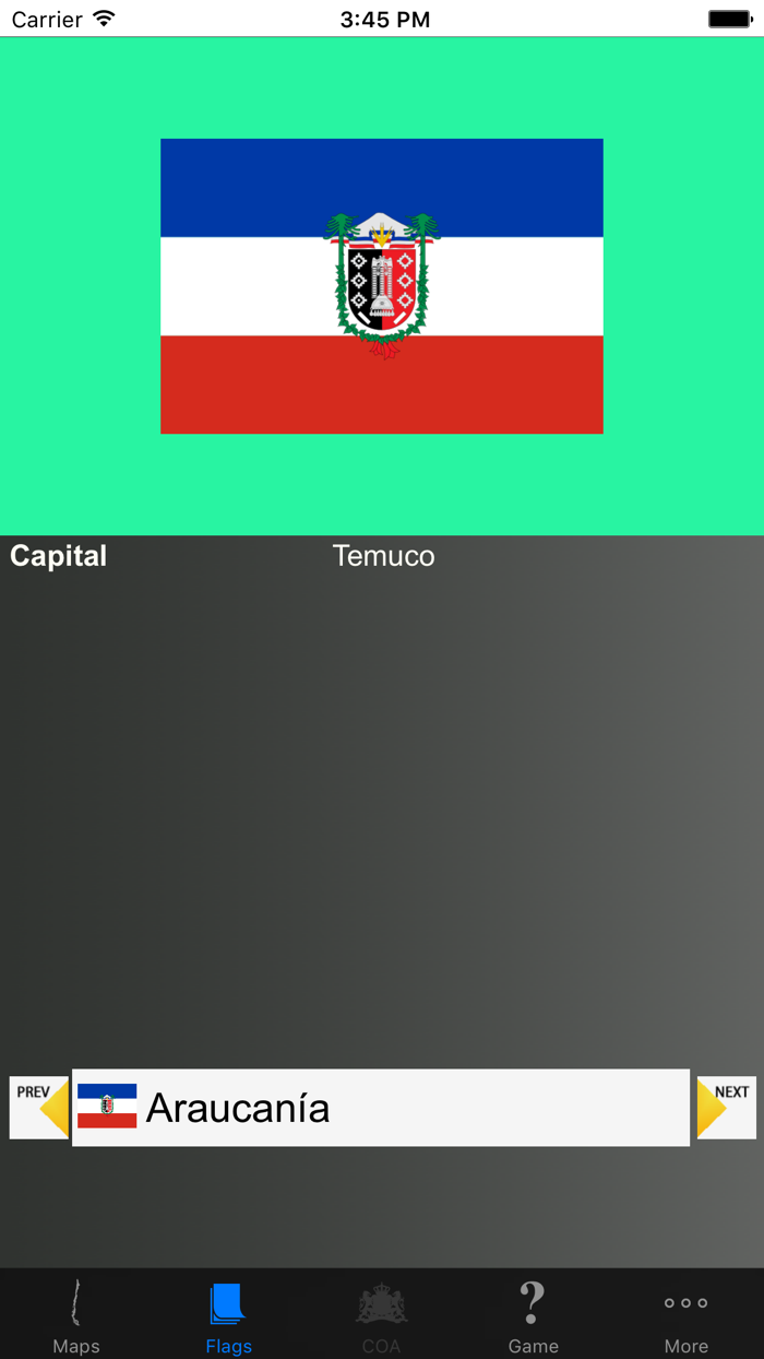 Chile Region Maps, Flags  Capitals