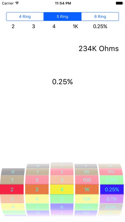 Resistor Color calculation