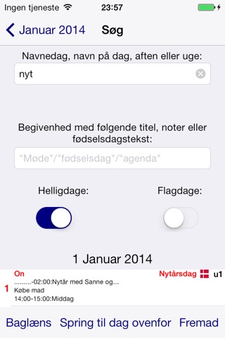 Dansk kalender screenshot 4