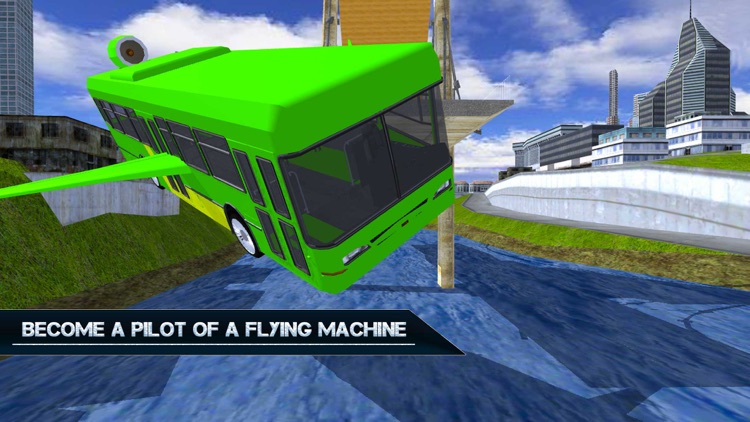 Futuristic Flying Yearn Bus Drive: Sky Vague Stunt screenshot-3