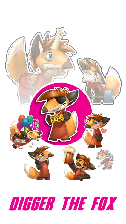 Digger the Fox Stickers for iMessage