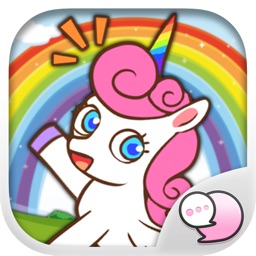 Sweety Unicorn Stickers & Keyboard By ChatStick