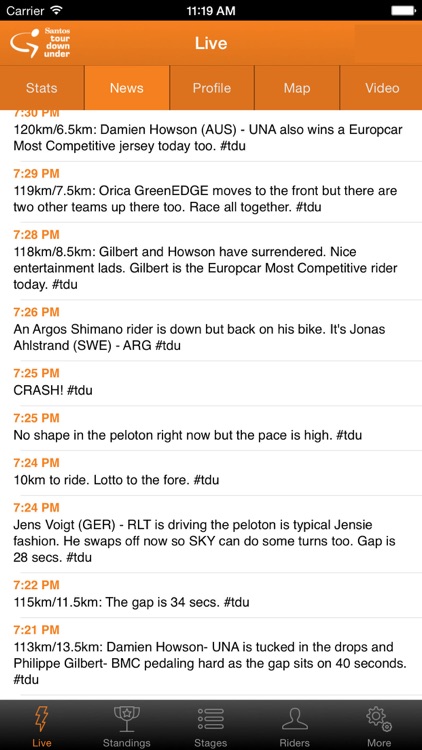 Santos Tour Down Under Tracker