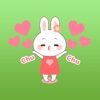 Lovely White Rabbit Moving Stickers