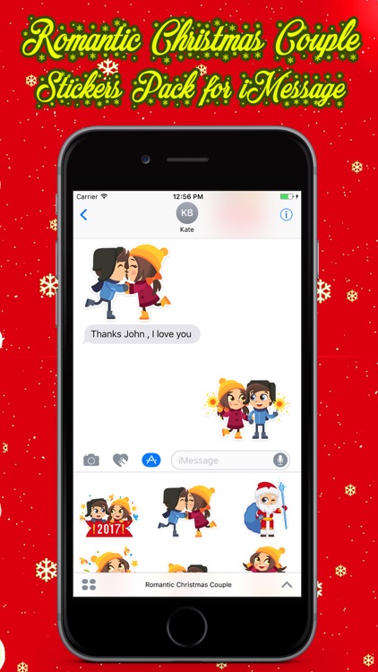 Romantic Christmas Couple Stickers Pack - iMessage