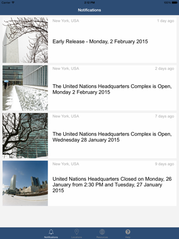 UN Emergency Notifications - náhled