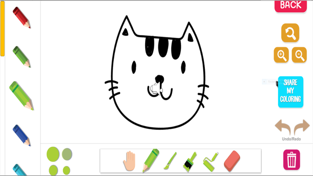 Cute Cat Kitten Kids Girl Coloring Book Pages(圖3)-速報App