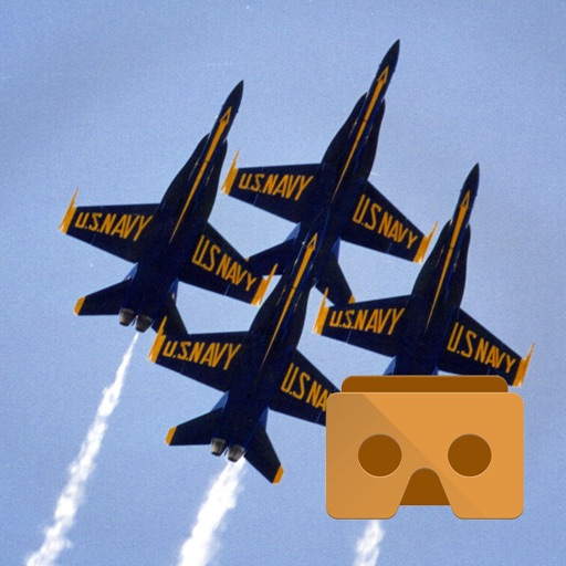 VR Blue Angles with Google Cardboard Edition 360 Icon